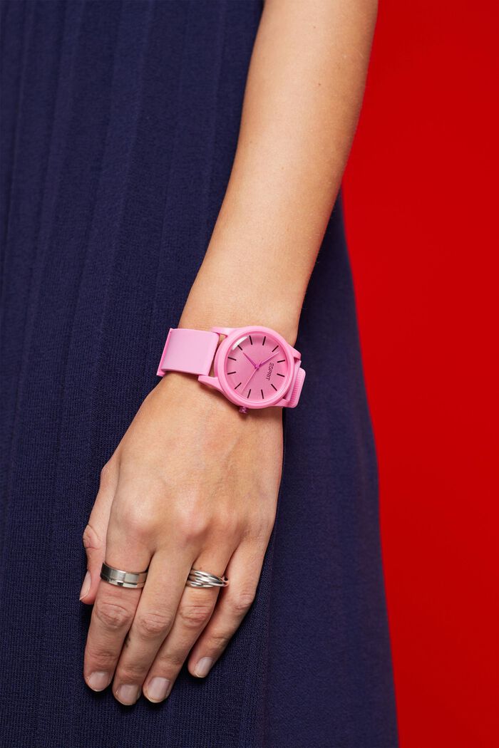 Farbige Uhr mit Gummiarmband