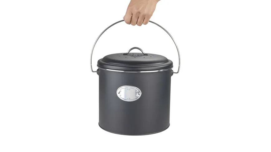 WENKO Komposteimer Nero 6l schwarz, silber