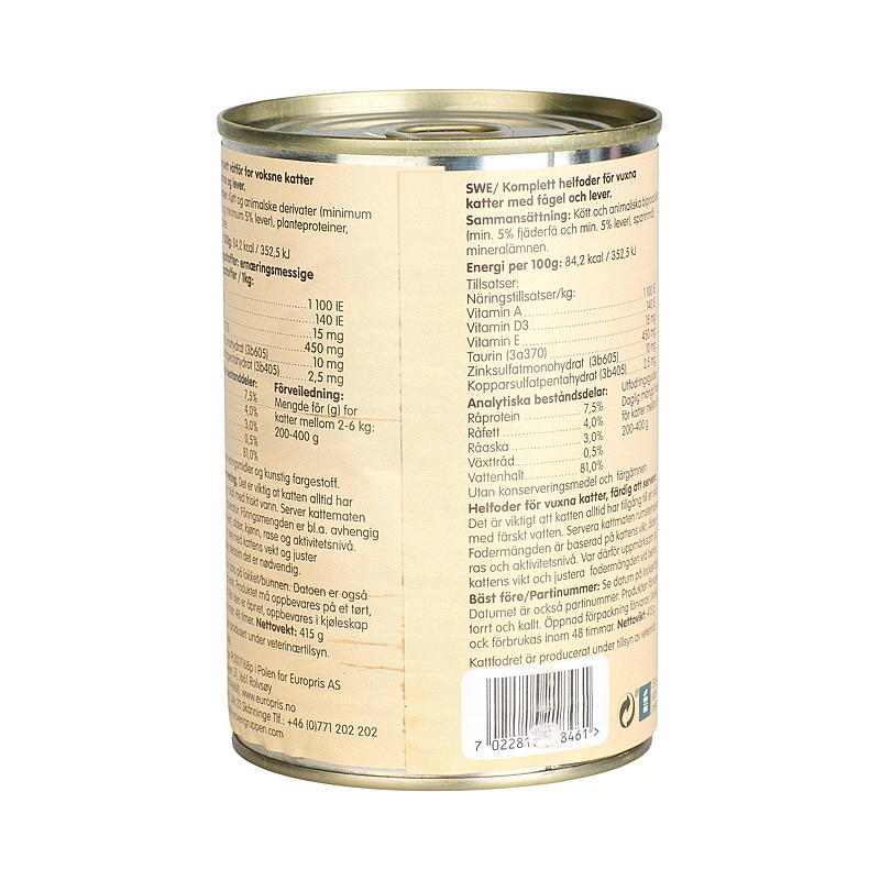 MaxCat Kattemat 415 g Fjærkre/lever i saus MaxCat