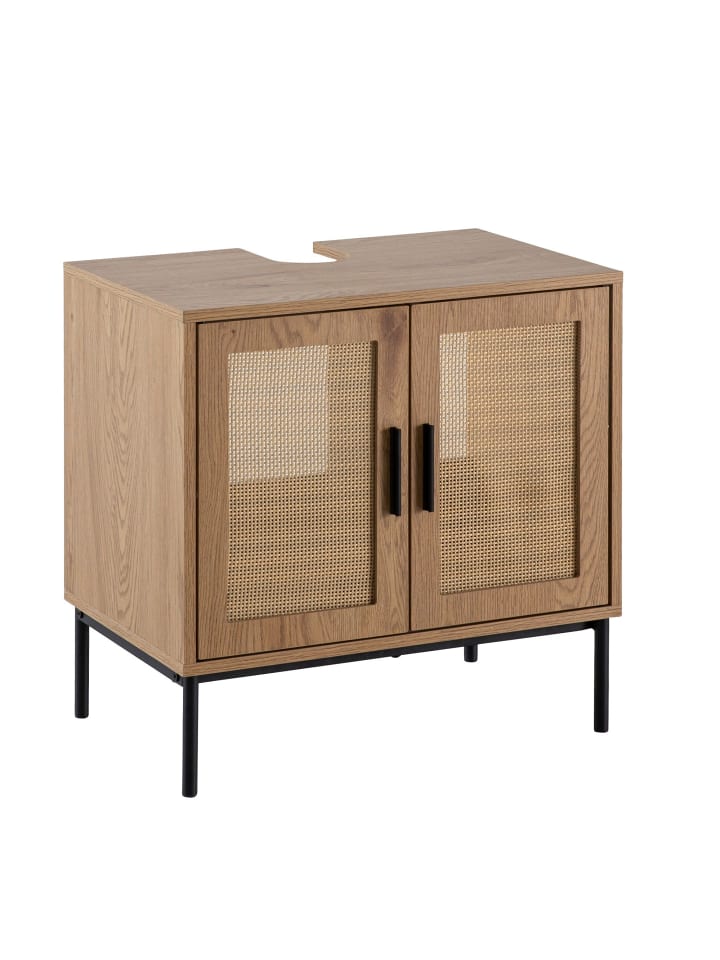 KADIMA DESIGN Waschbeckenunterschrank Eiche-Optik 60x60x40 cm mit Türen, günstig kaufen onesize