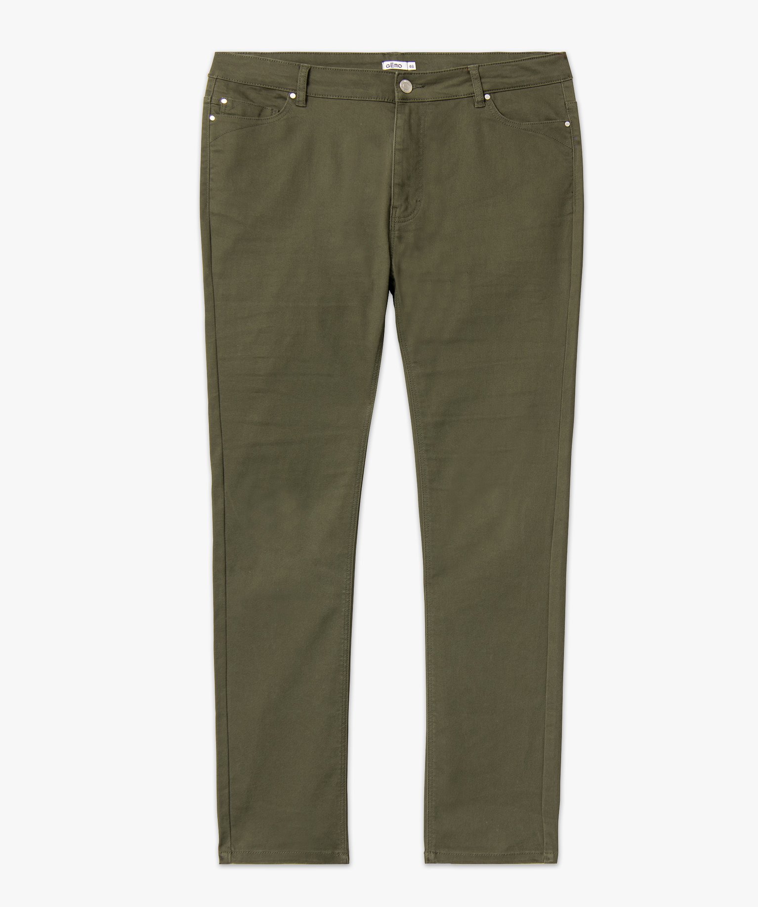 Pantalon femme grande taille coupe Regular kaki | GEMO