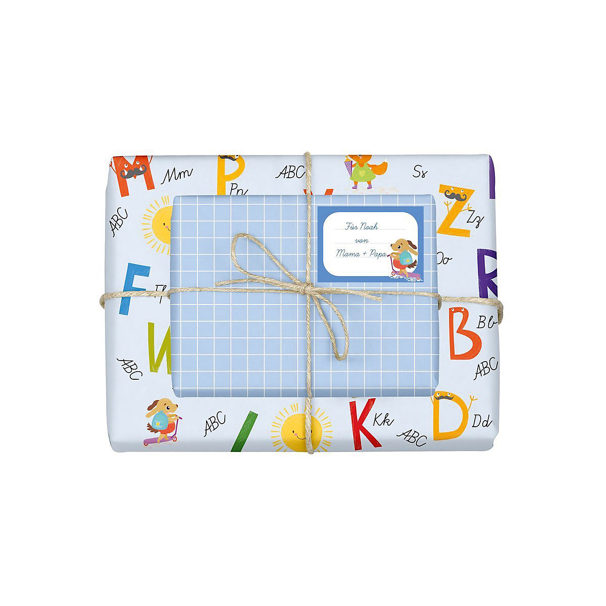 Geschenkpapier-Set für Kinder, Einschulung (für Jungen)