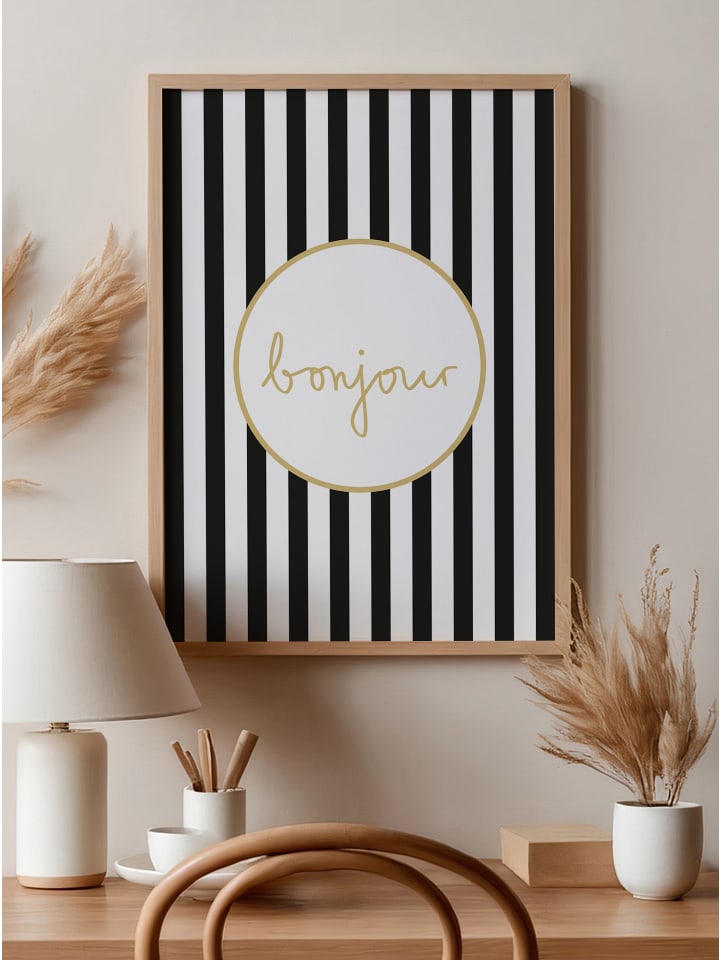 Tales by Jen Poster / Kunstdruck „Bonjour“ I Ohne Rahmen günstig kaufen