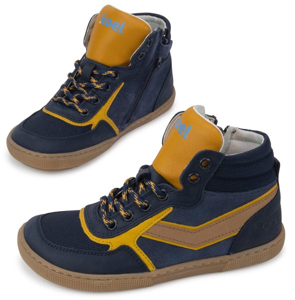 Koel bare ~ Danish MidCut Sneaker ~ Blue Yellow
