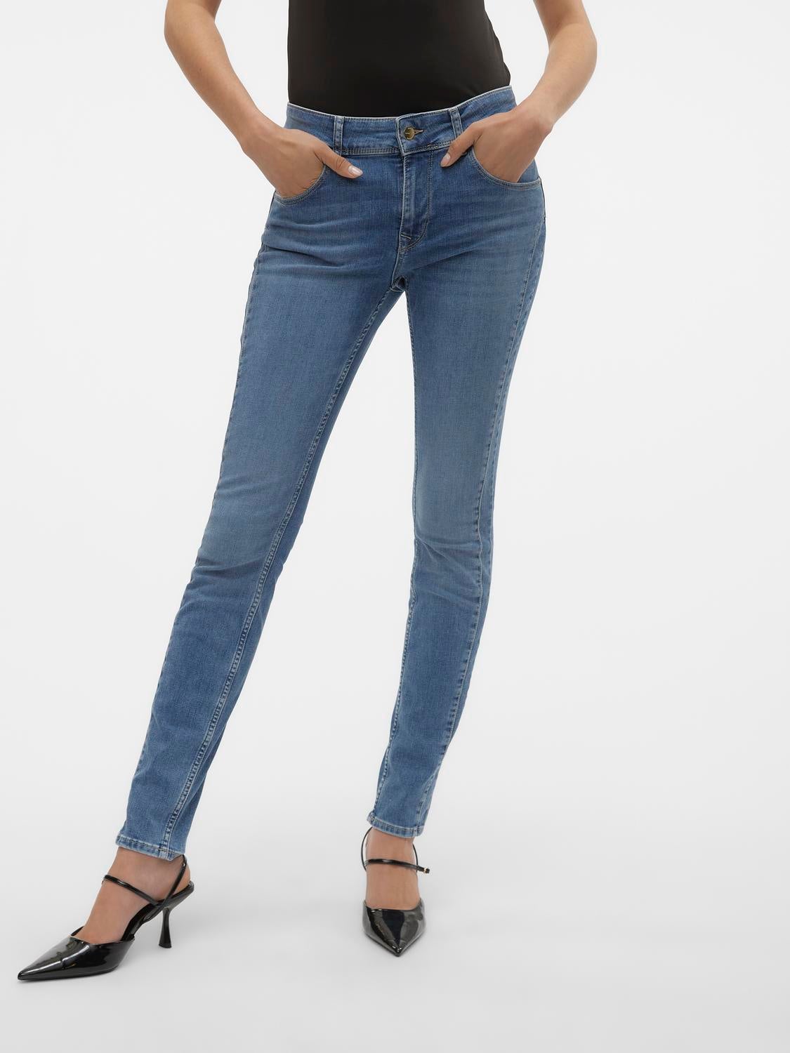 VMEMPOWER Mid Rise Skinny Fit Jeans