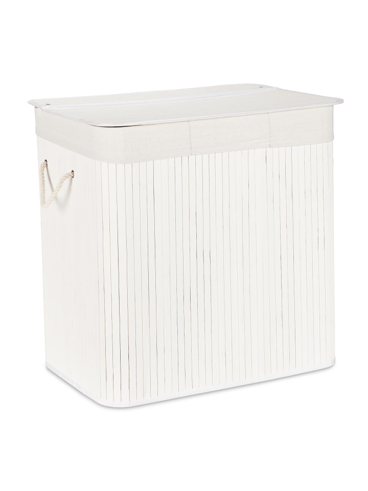 relaxdays Wäschekorb in Weiß - (B)62,5 x (H)62 x (T)42,5 cm günstig kaufen onesize