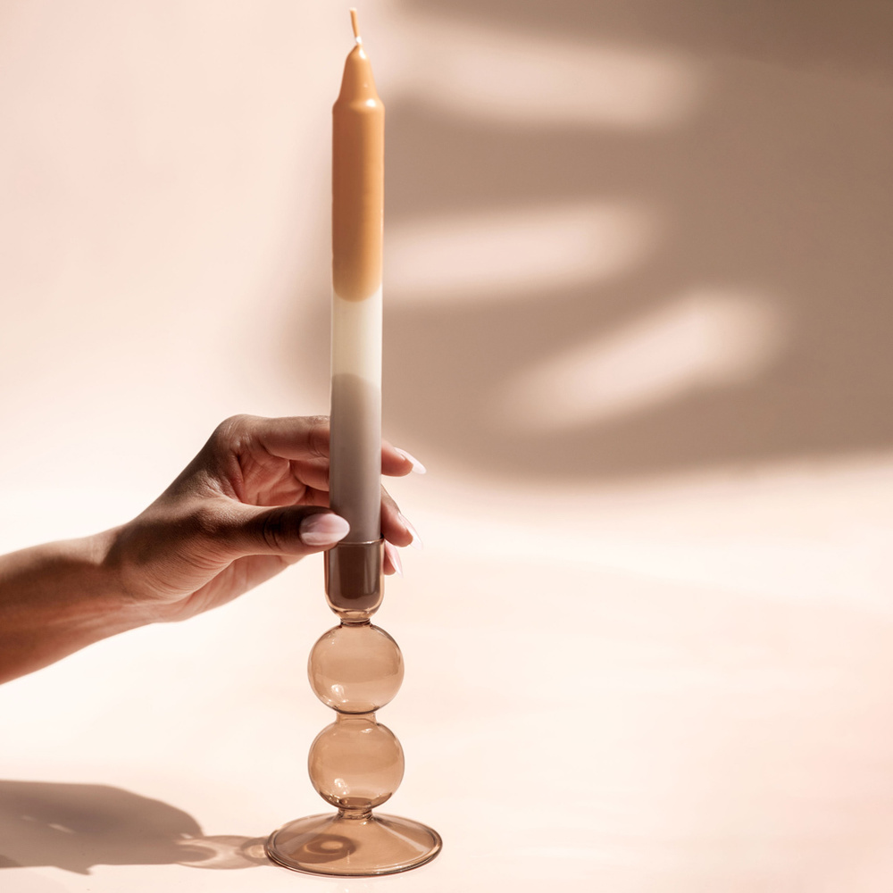 like. by Villeroy & Boch Bougie dip dye apricot, clay, 2 pièces Like Home Bougie