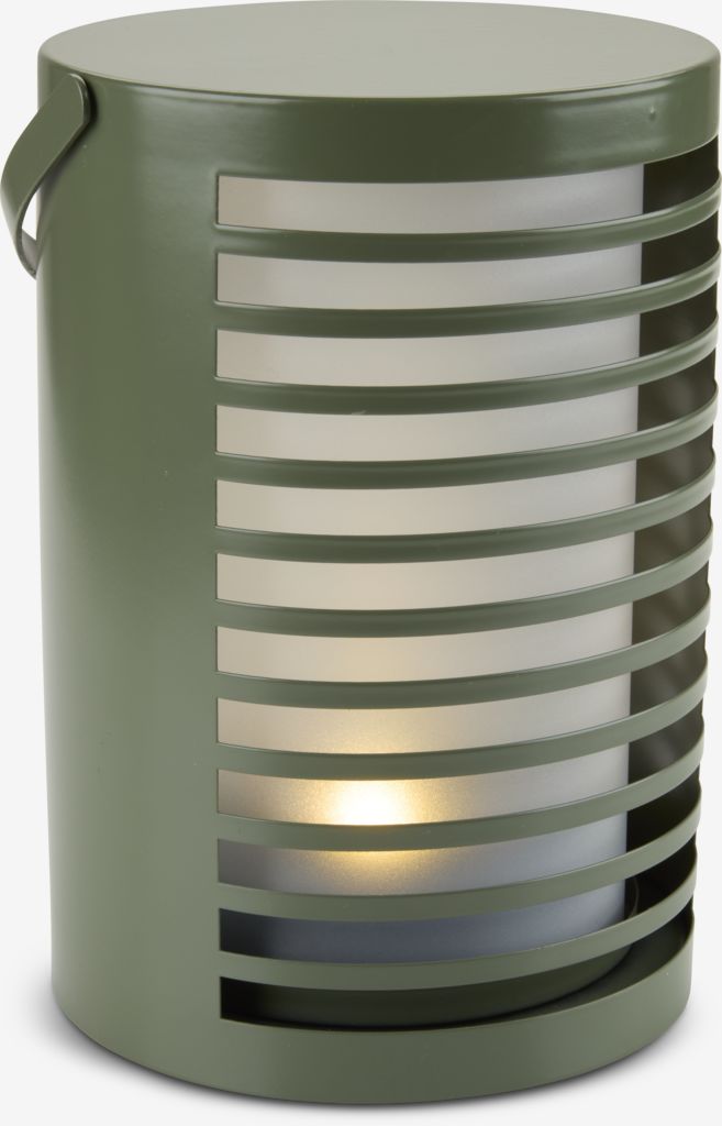 Lampa na baterie HAVTERNE Ø16xH22cm oliwkowo-zielona