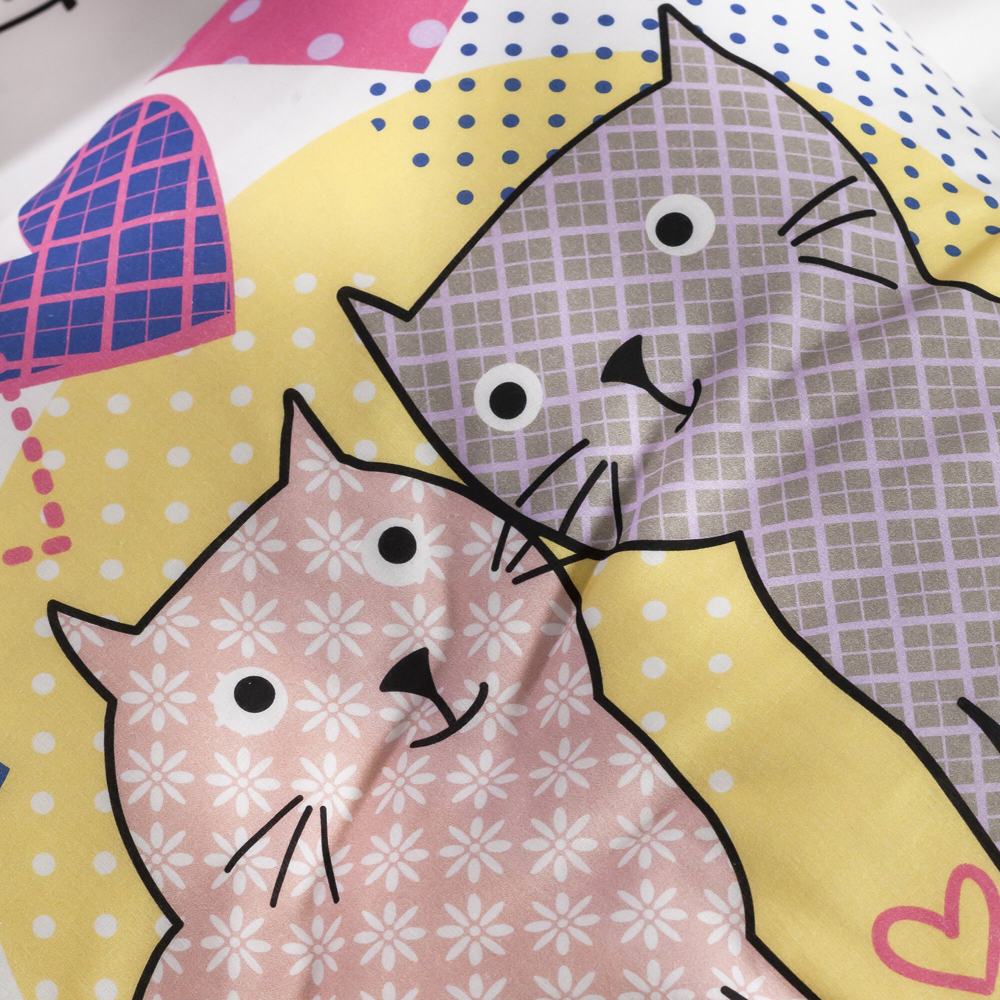 Linge de lit enfant à motifs chats Chamour 1 personne