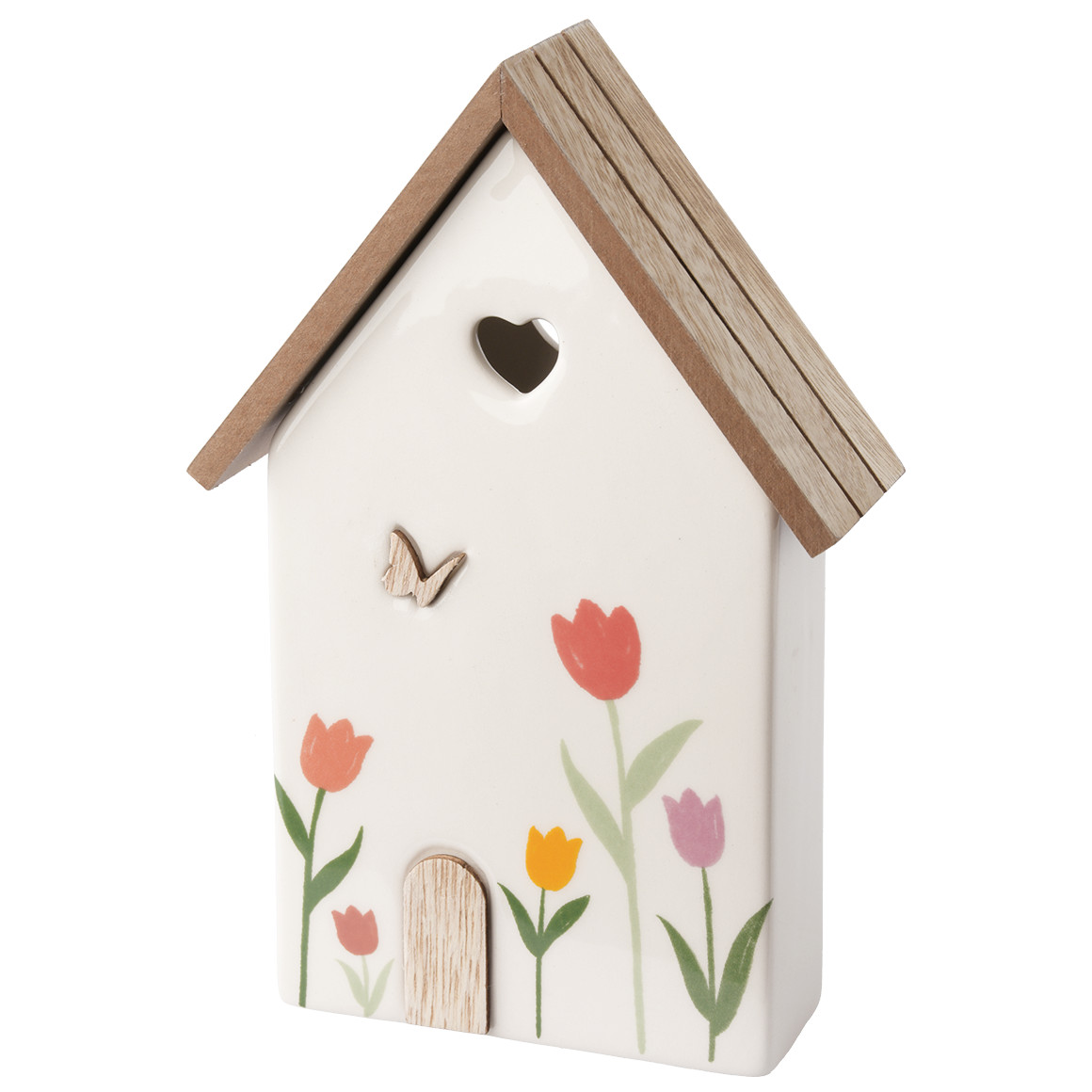 Großer Deko-Aufsteller Haus mit Blumen