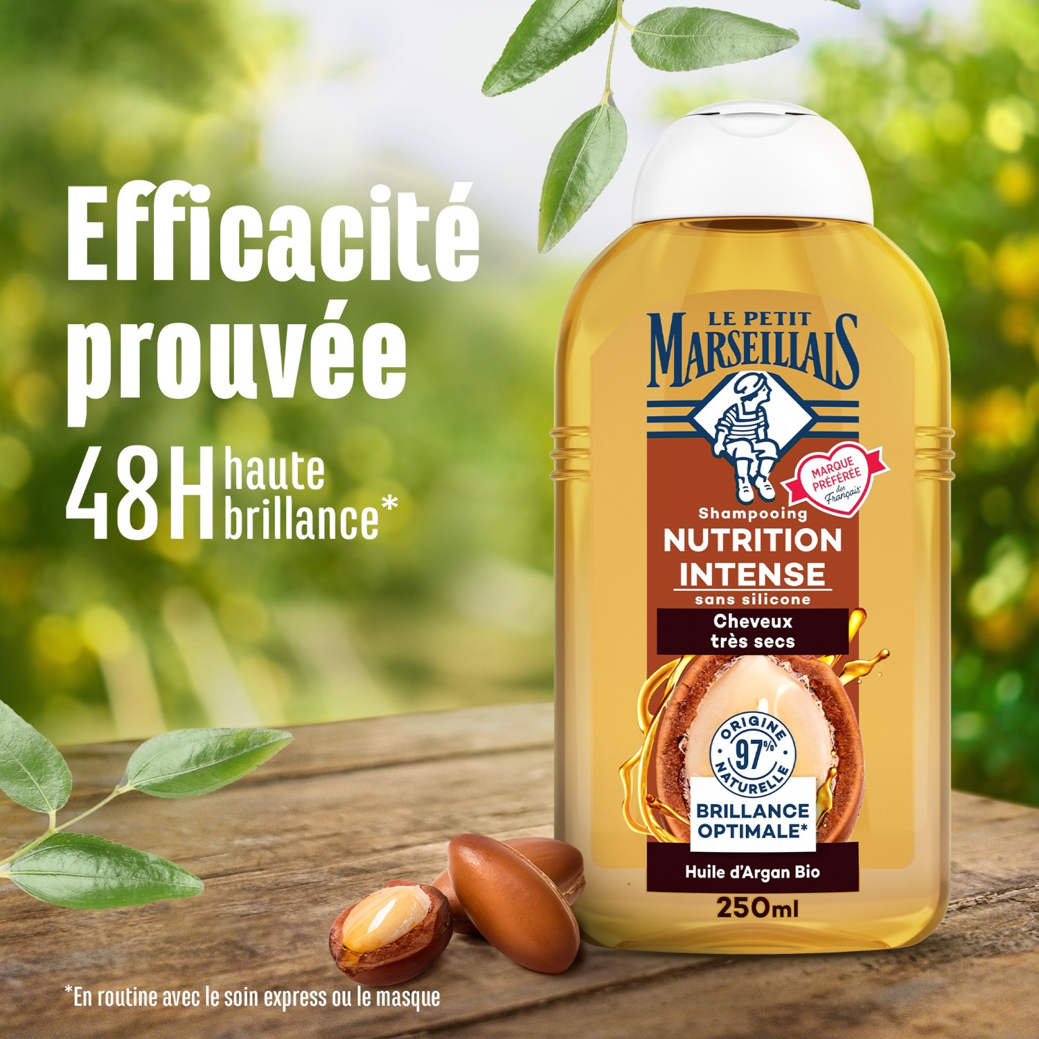 Le Petit Marseillais Szampon z organicznym nagietkiem i naparem arganowym - butelka