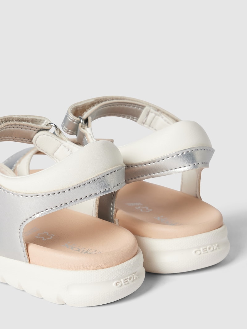 Sandalen im Metallic-Look Modell 'BOREALIS' in silber