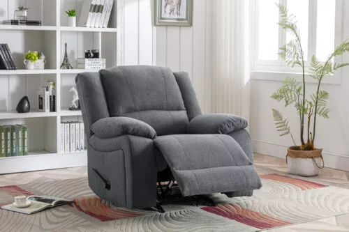 Happy Home Happy Home XXL-Relaxsessel mit verstellbarer Rückenlehne HSP93-GRA grau