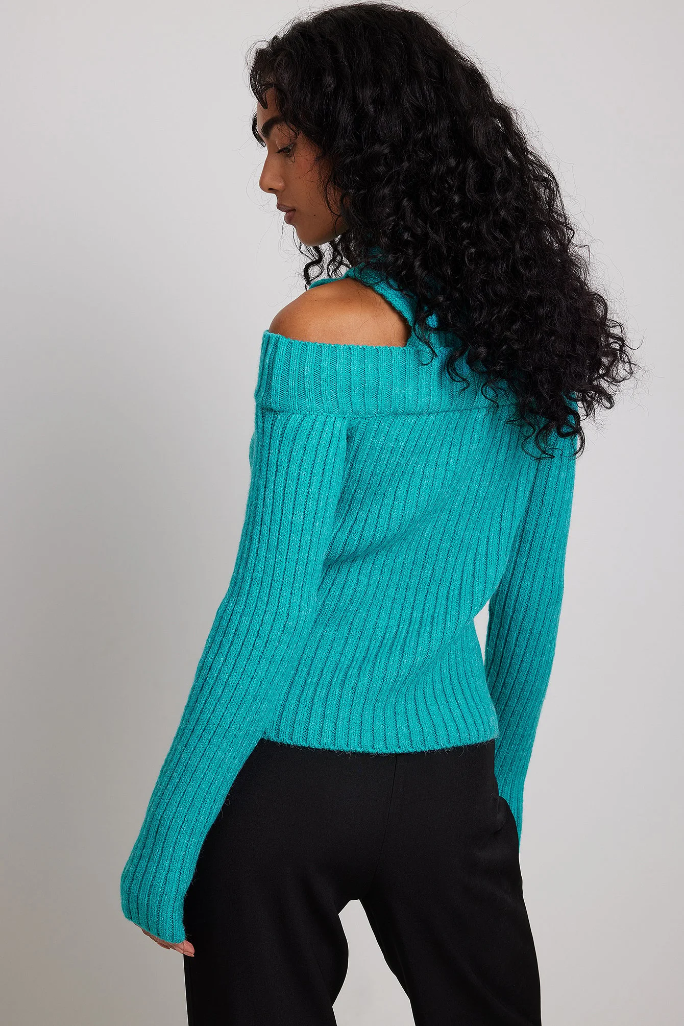 Gerippter Strickpullover Two-In-One