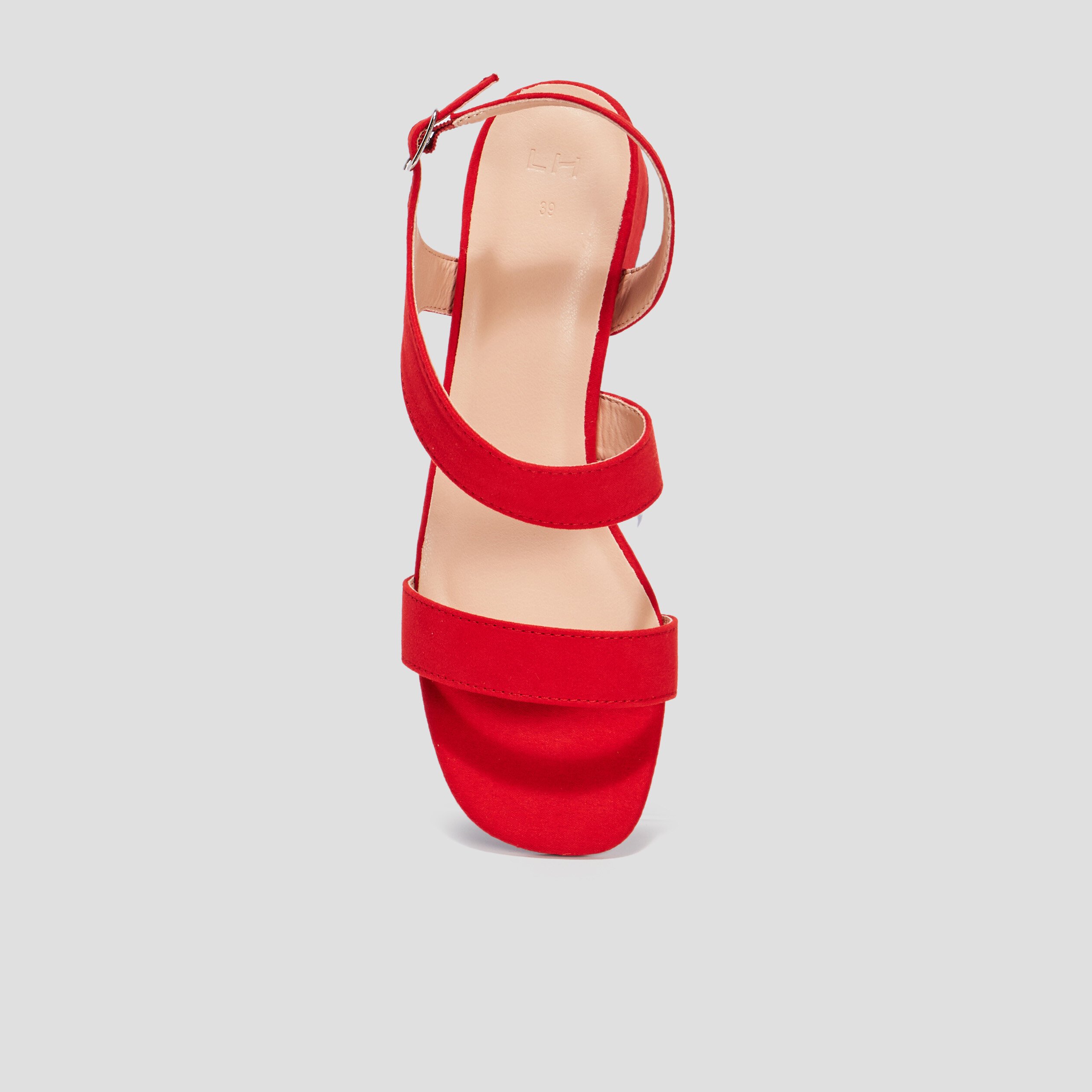 Sandales à talons rouge femme | La Halle