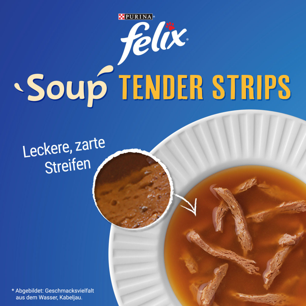 FELIX Soup Tender Strips Vielfalt aus dem Wasser