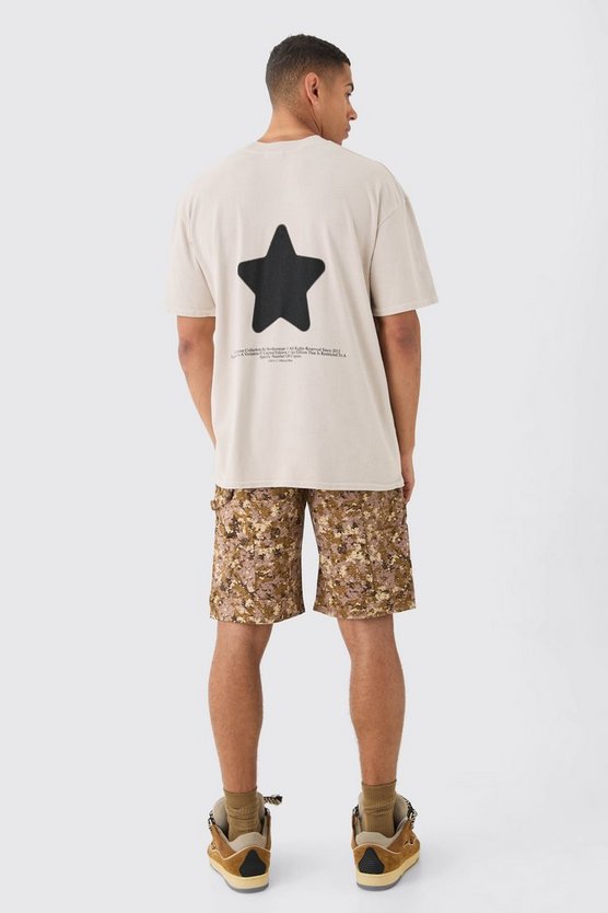 Oversize T-Shirt mit Sternen-Print