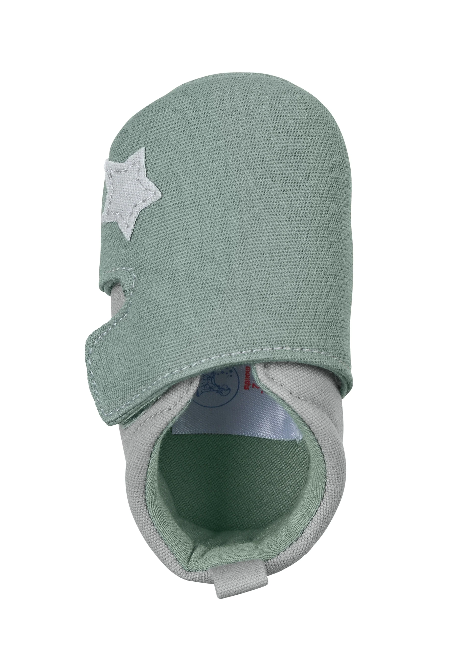 Baby Krabbelschuh aus Canvas mit Applikation Stern