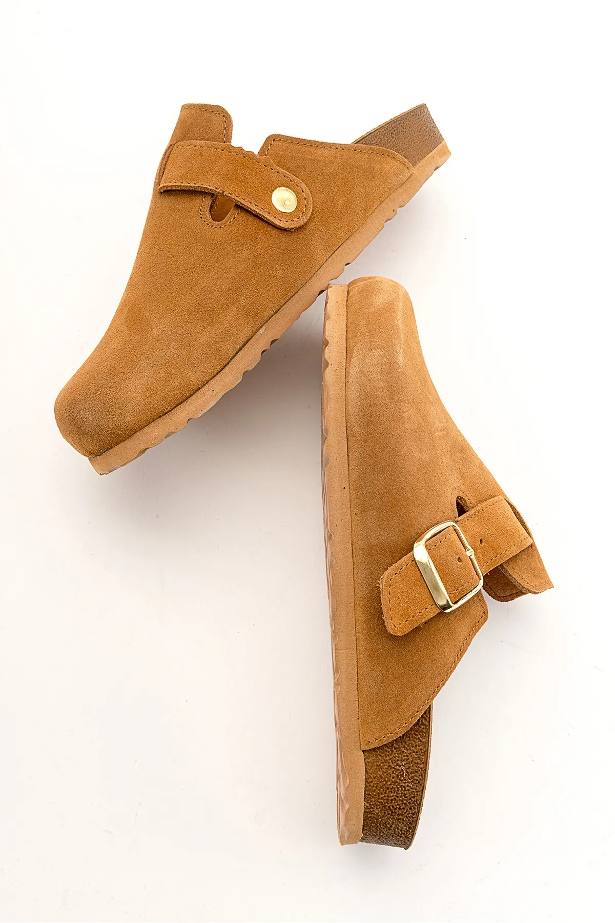 LuviShoes  GONS braune Wildleder-Damenhausschuhe