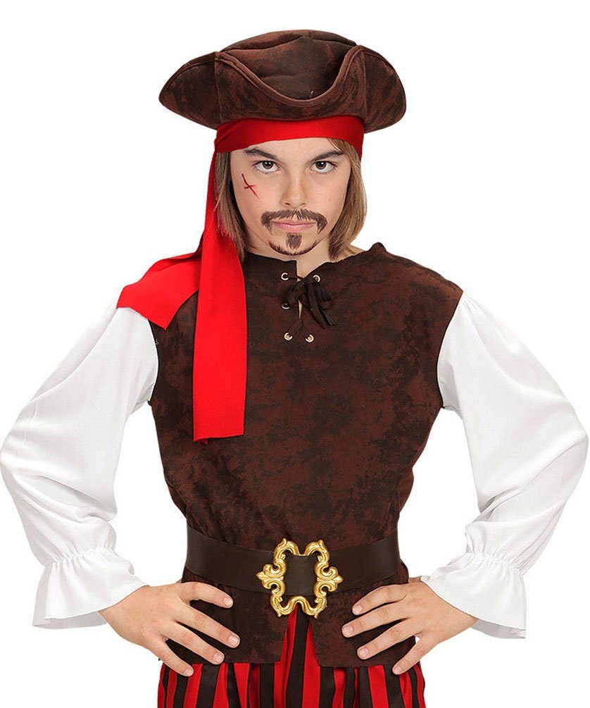Karneval-Klamotten Piraten-Kostüm Jungen Piratenkapitän Komplett mit Piratenhut, Kinderkostüm Seeräuber Jungen Pirat