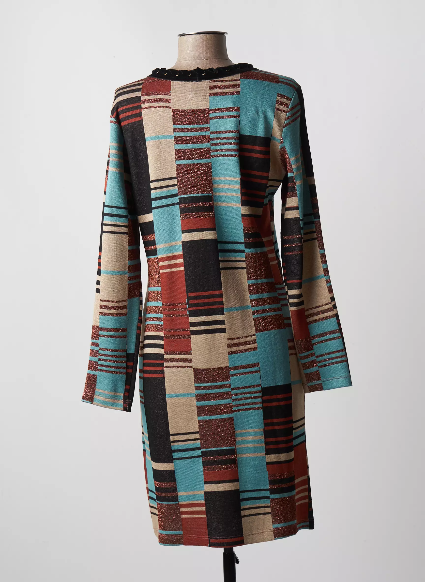 Lo Les Filles Robes Mi Longues Femme couleur marron