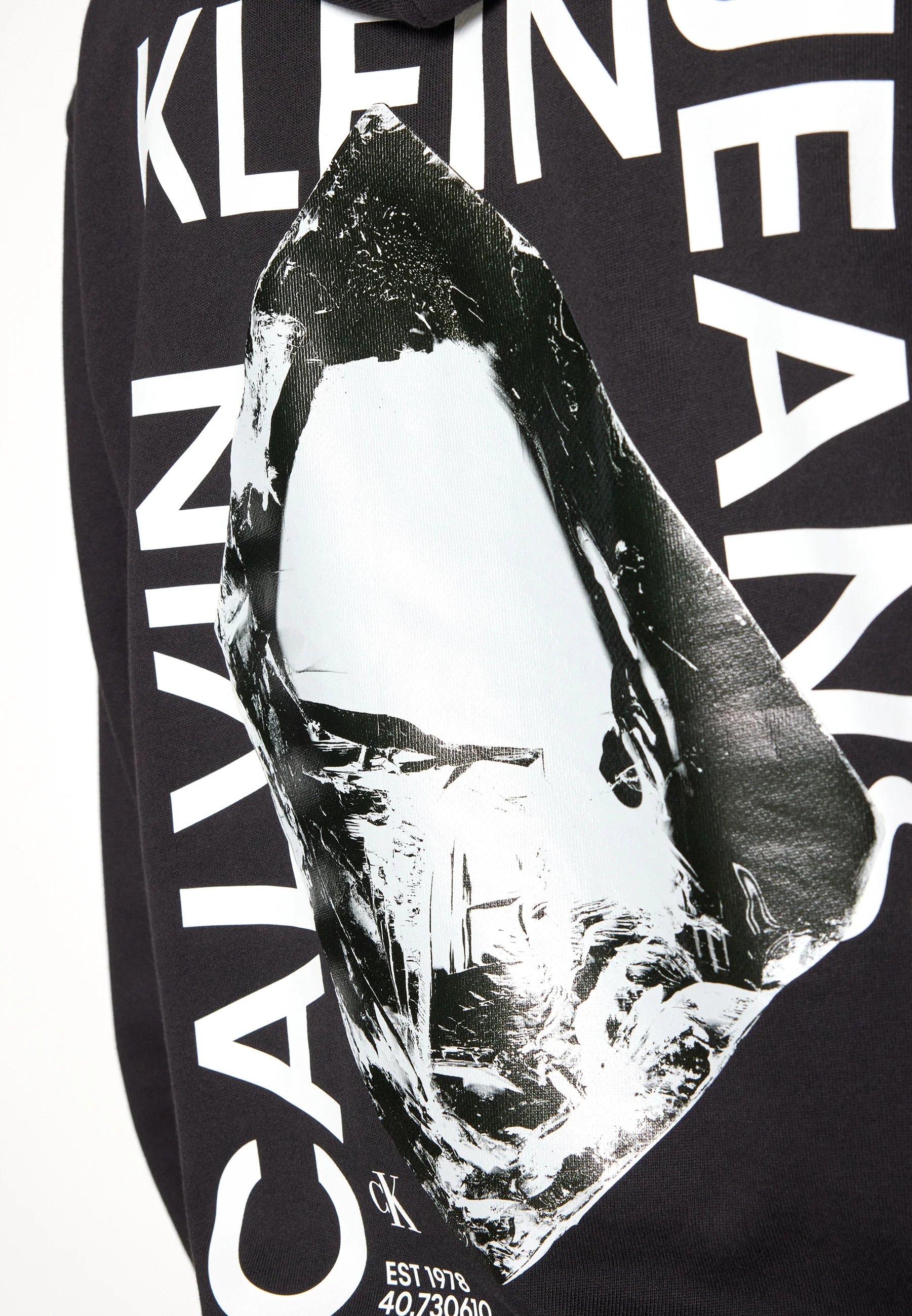 Sudadera con capucha de Calvin Klein Jeans con detalles de metales modernos apilados