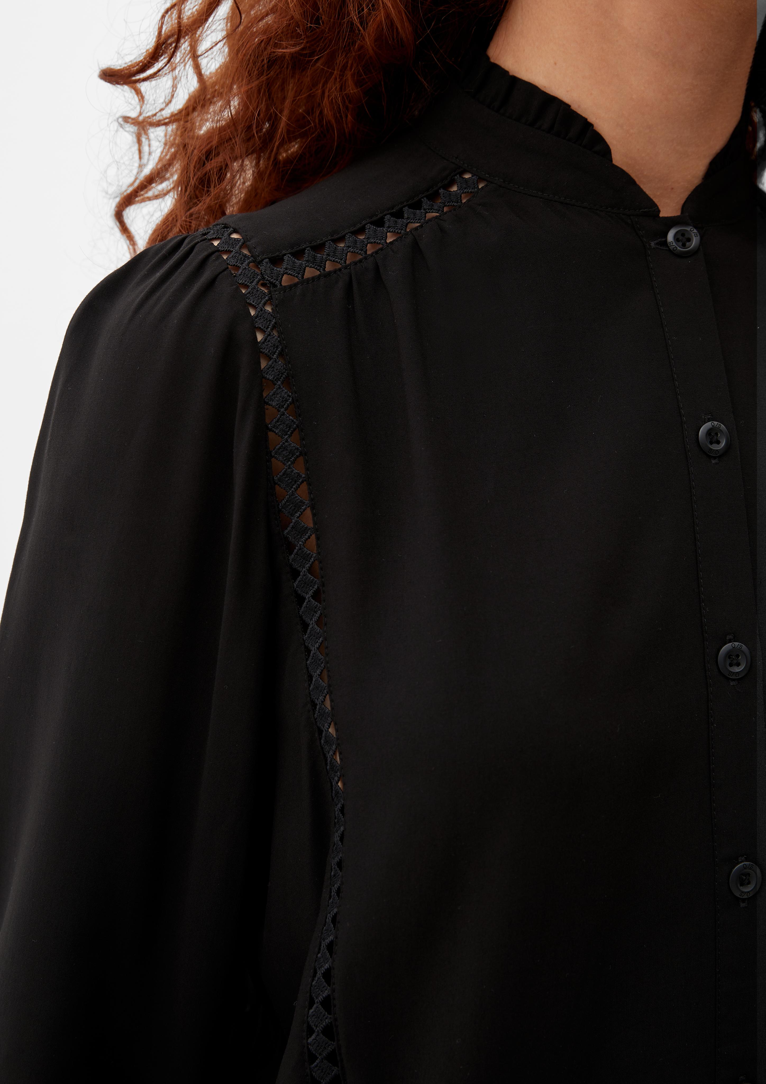 Viskosebluse mit Lochstickerei  2124591-9999