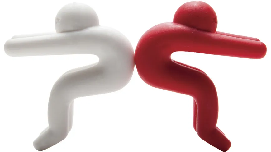 Monkey Business Topfwächter Lid Sid 2er-Set rot- weiß