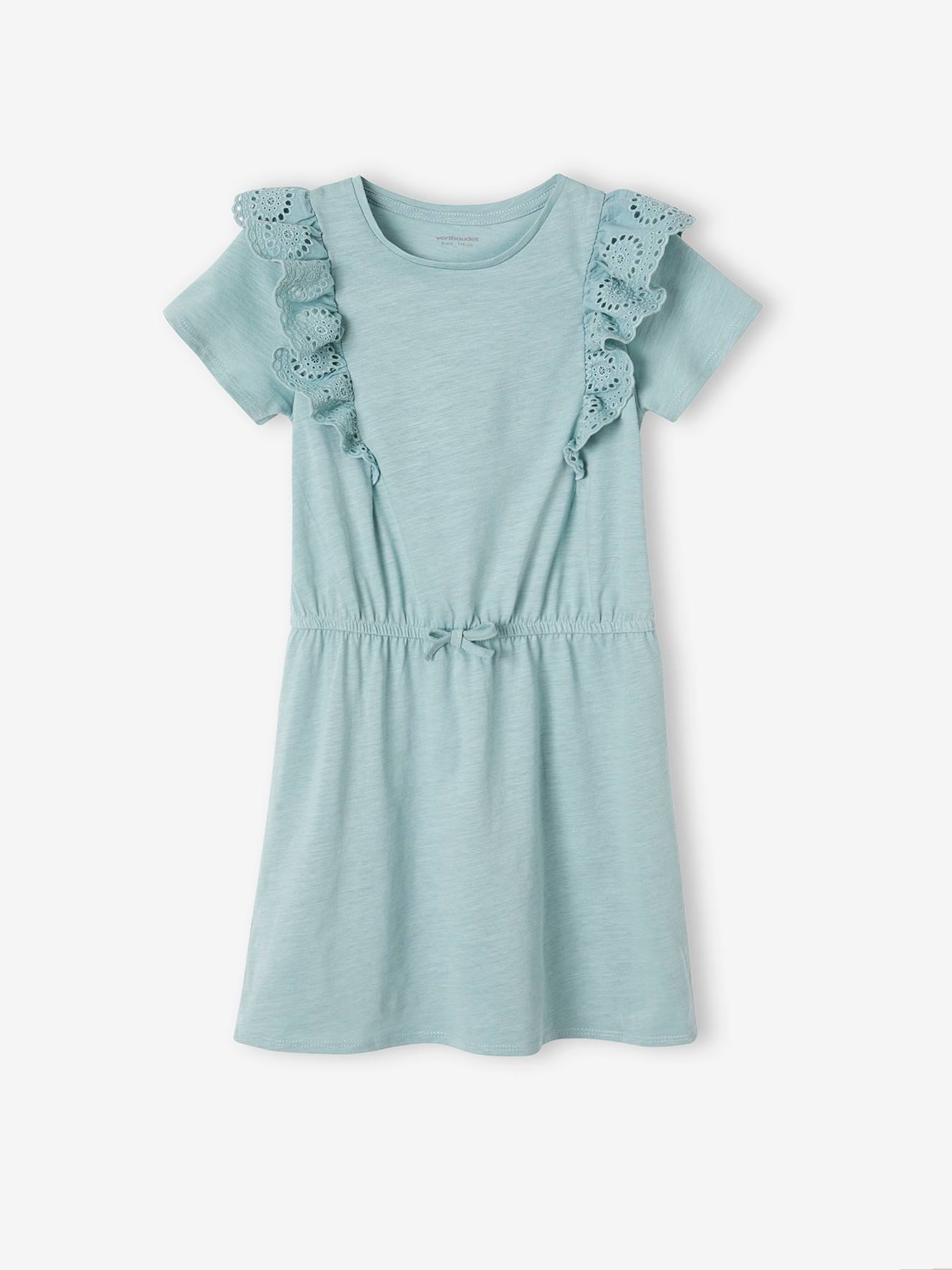 Vertbaudet Mädchen Volantkleid Oeko-Tex - hellgelb