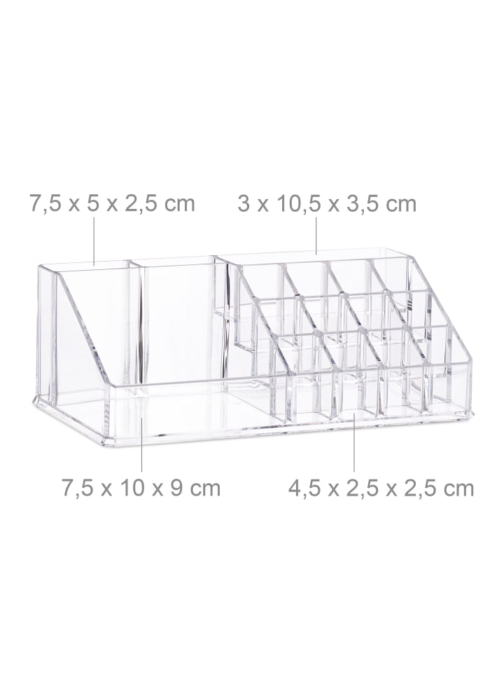 relaxdays Kosmetikorganizer in Transparent günstig kaufen onesize