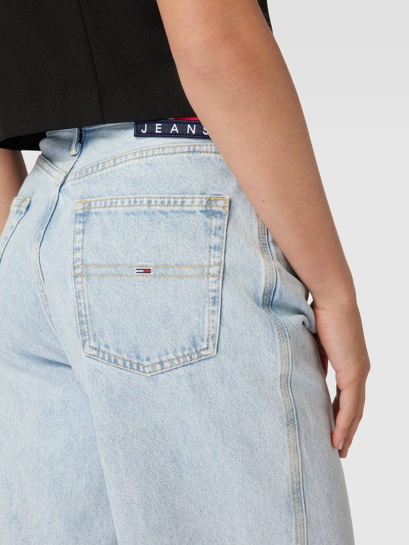 Wide Leg Jeans mit Logo-Stitching Modell 'CLAIRE' in jeans