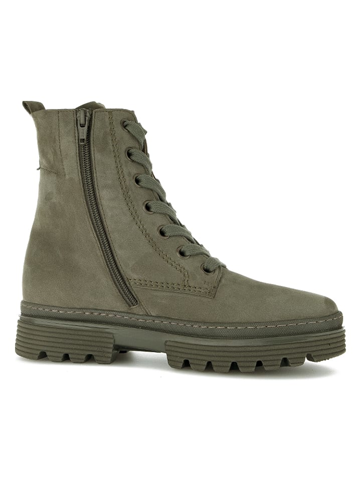 Gabor Leder-Boots in Khaki günstig kaufen