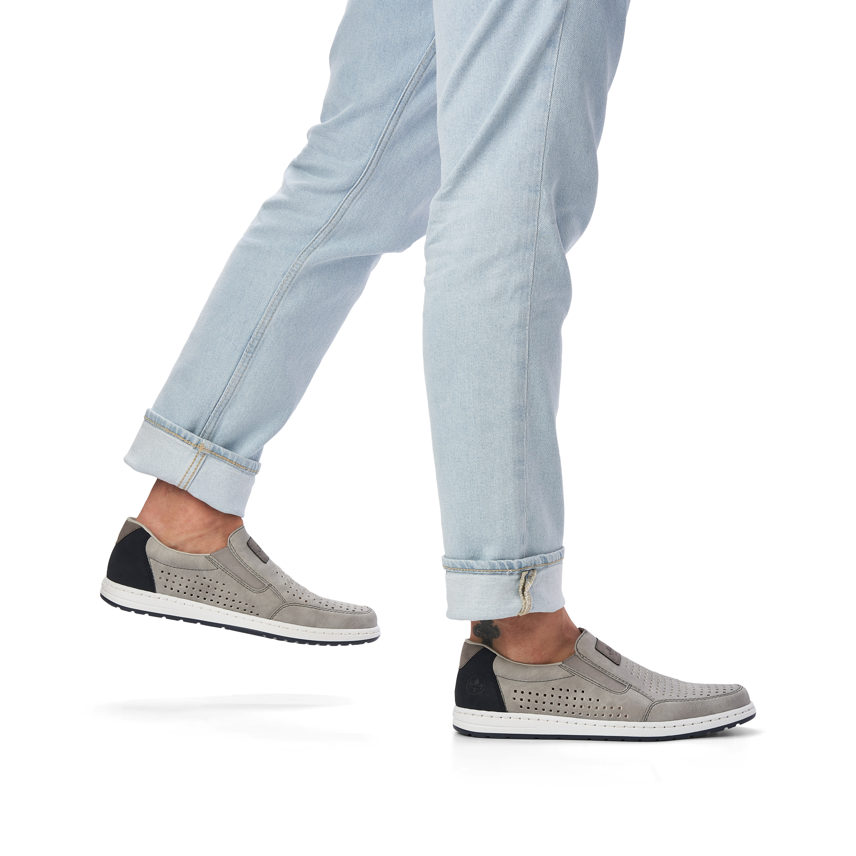 Rieker Herren Slipper mondgrau