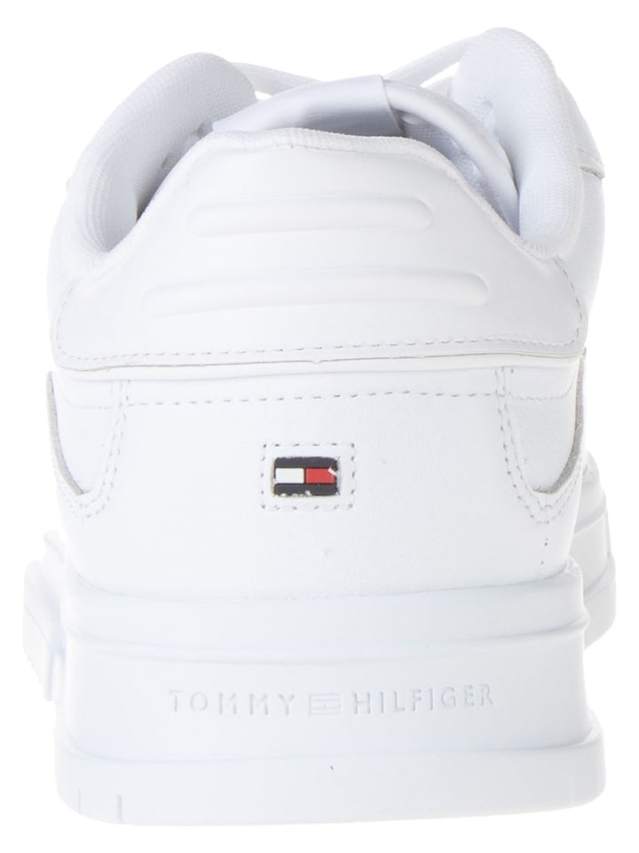 Tommy Hilfiger Shoes Leder-Sneakers in Weiß günstig kaufen 45