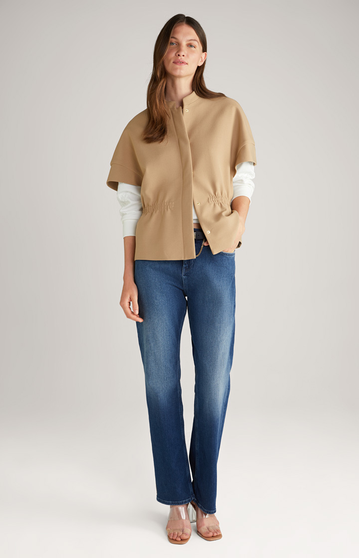 Wide Leg Jeans in Dark Denim Blue Washed