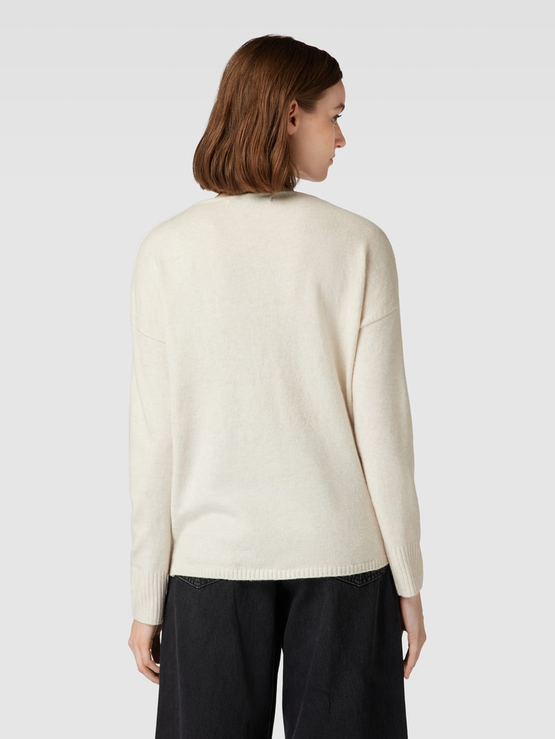 Strickpullover mit V-Ausschnitt Modell 'RICA LIFE' in beige