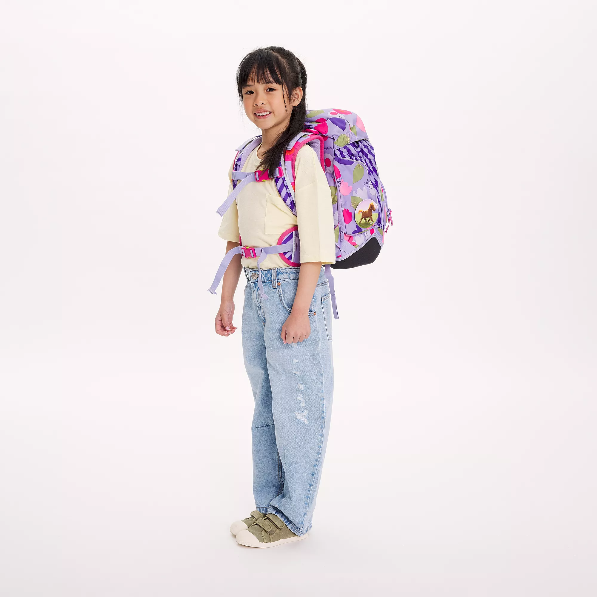 ergobag Schulrucksack-Set Blütenzaubär
