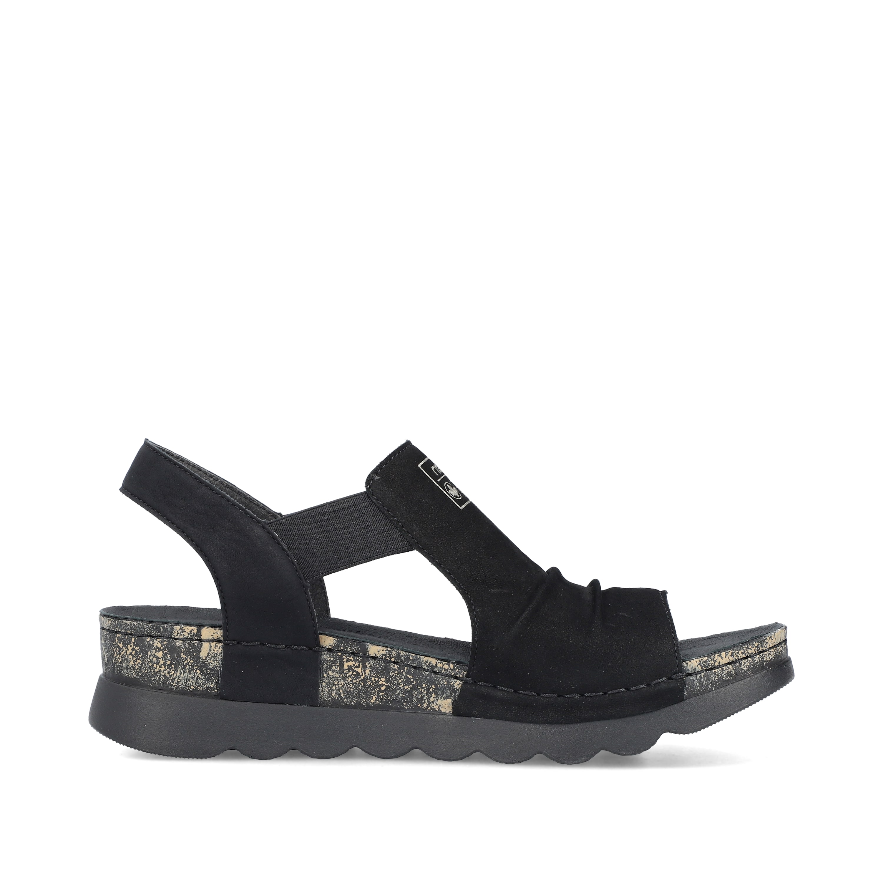 Rieker Damen Riemchensandalen asphaltschwarz