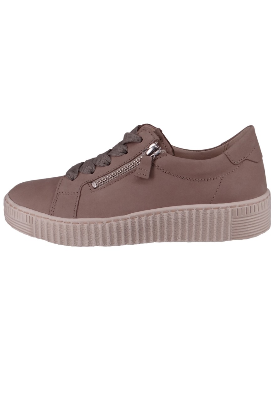 GABOR Freizeit Schnürer beige Gabor Fashion Sneaker low 23.334.12 grau
