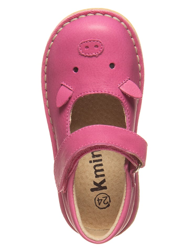 kmins Leder-Spangenballerinas in Pink günstig kaufen