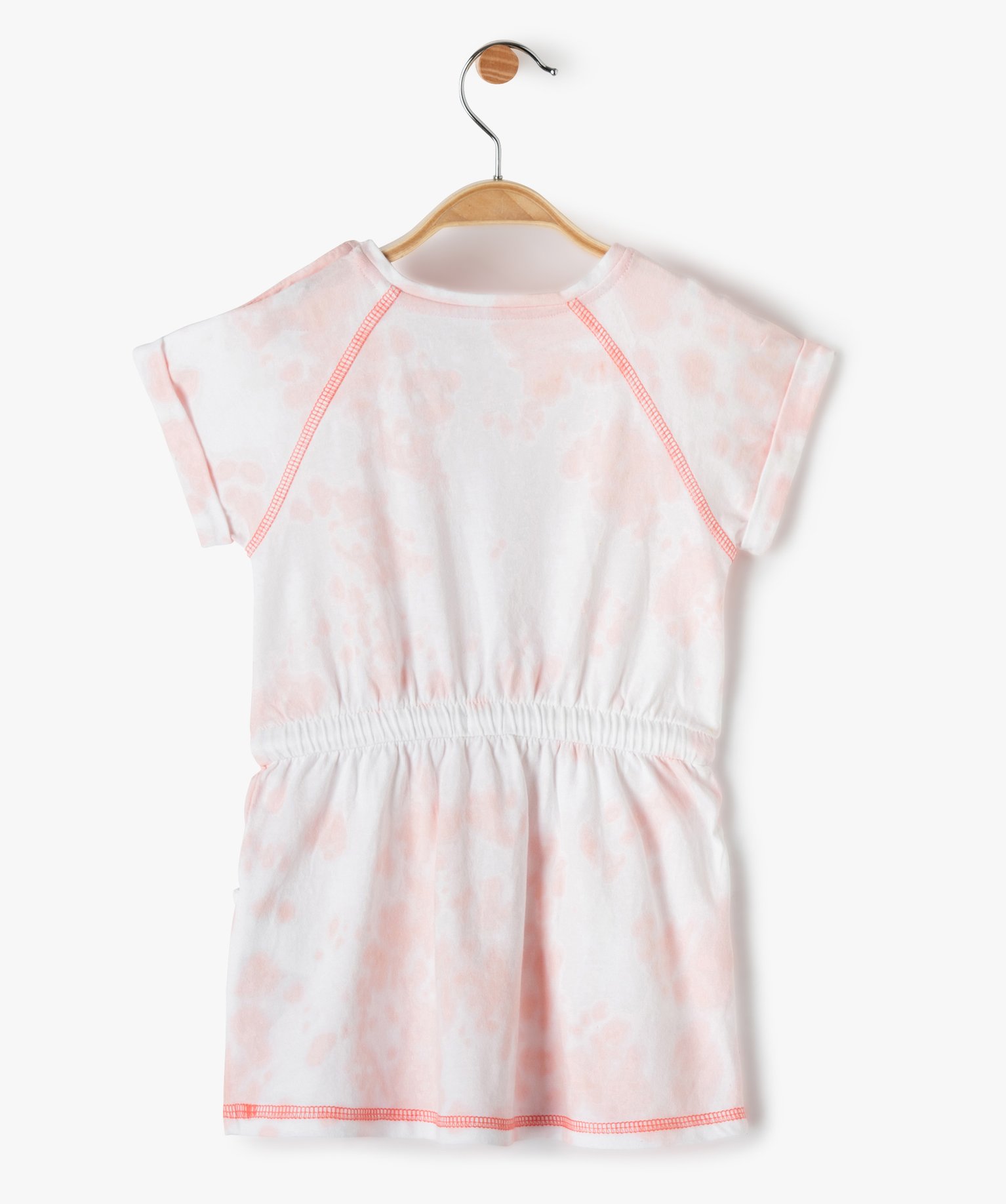 Robe bébé fille en maille tie-and-dye - Camps United rose | GEMO