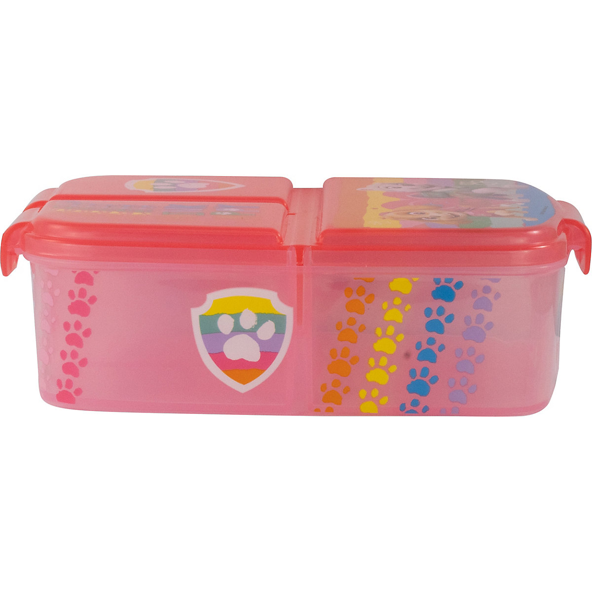 Brotdose mit 3-Fach-Unterteilung PAW Patrol rosa/pink