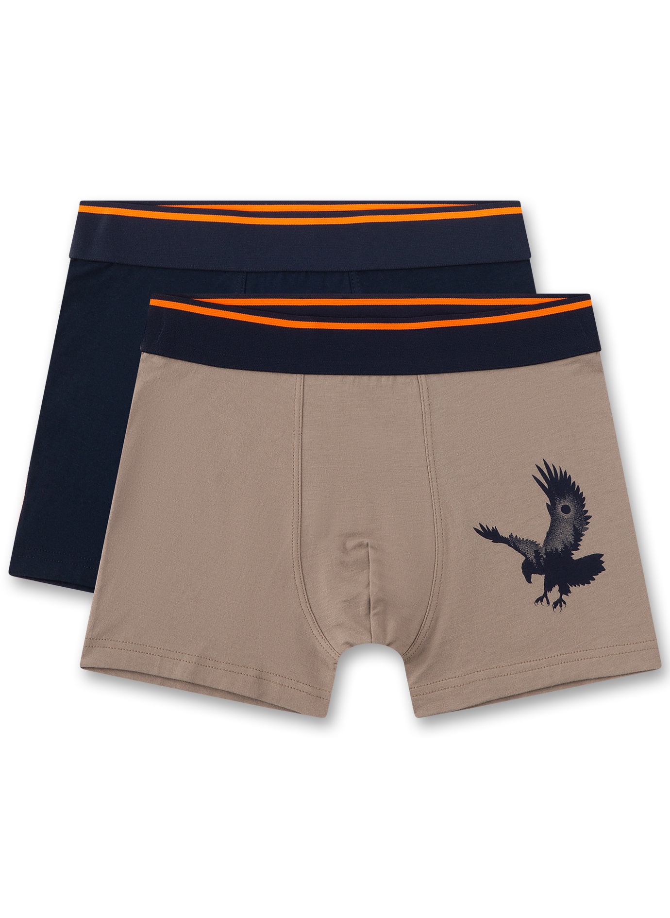 Jungen-Hipshorts (Doppelpack) in Braun