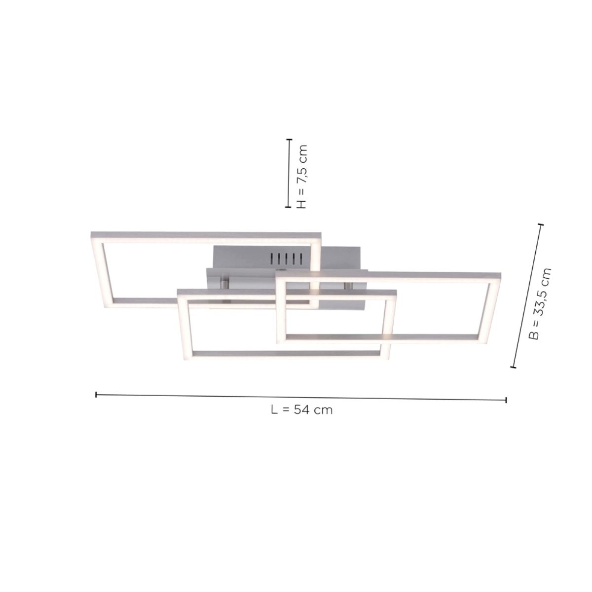LED Deckenlampe Iven 34 x 54 cm