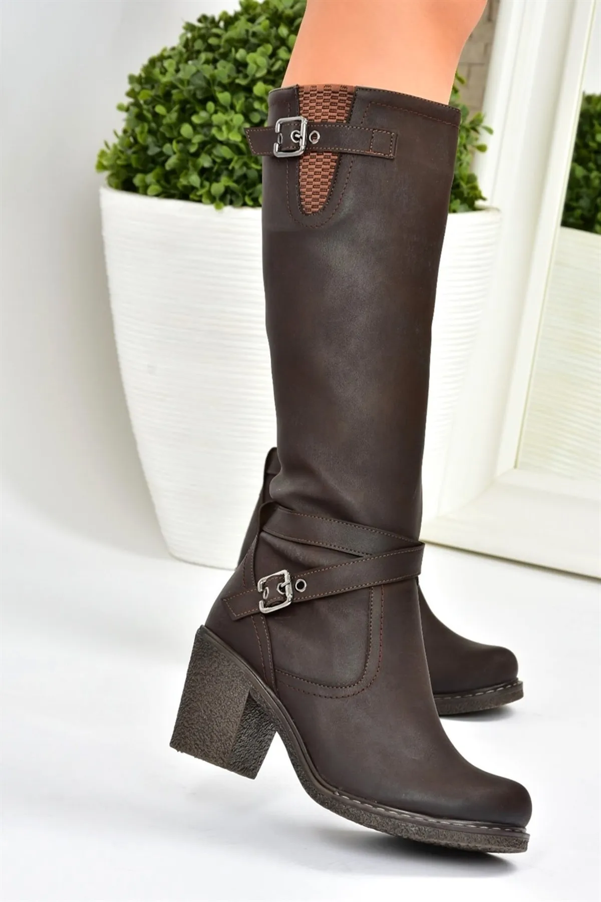 Fox Shoes  Braune Damenstiefel C674250109