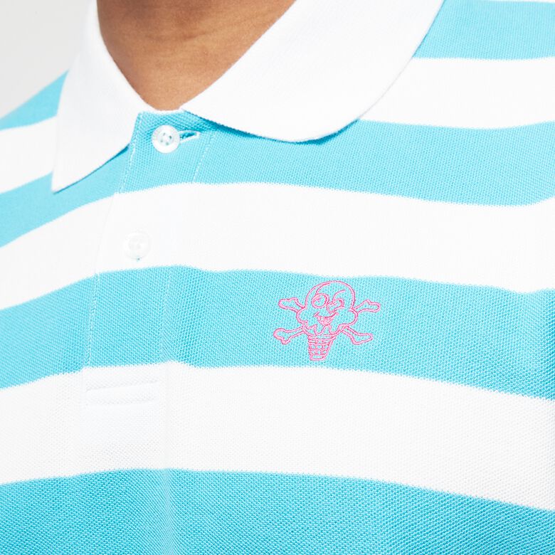 ICECREAM Striped Polo blue stripe