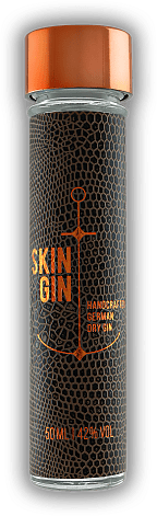 Skin Gin - Edition Reptil Röhrchen 0,05 Liter Skin Gin - Edition Reptil Röhrchen 0,05 Liter Extravaganter und handgefertigter Dry Gin aus Deutschland. 0,05	 Liter - Vol 42%