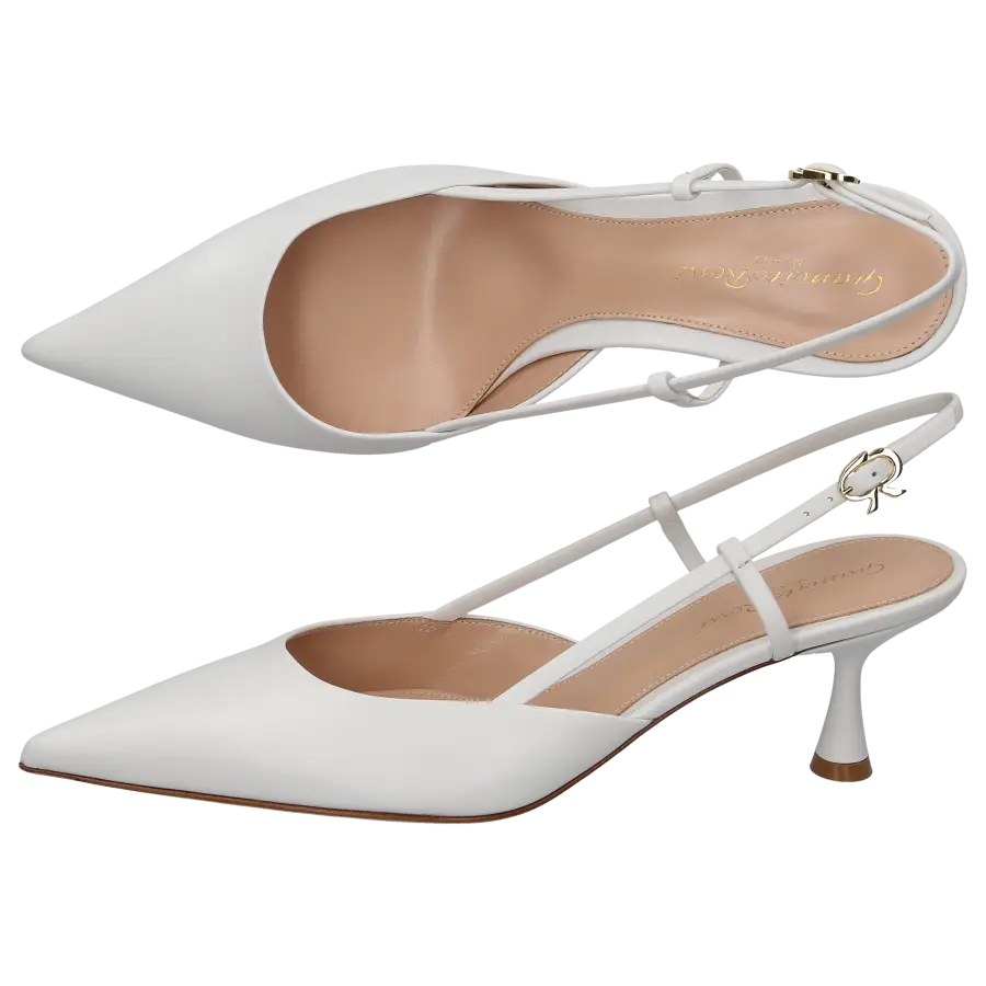 Gianvito Rossi - Slingpumps ASCENT 55 Kalbsleder - weiß