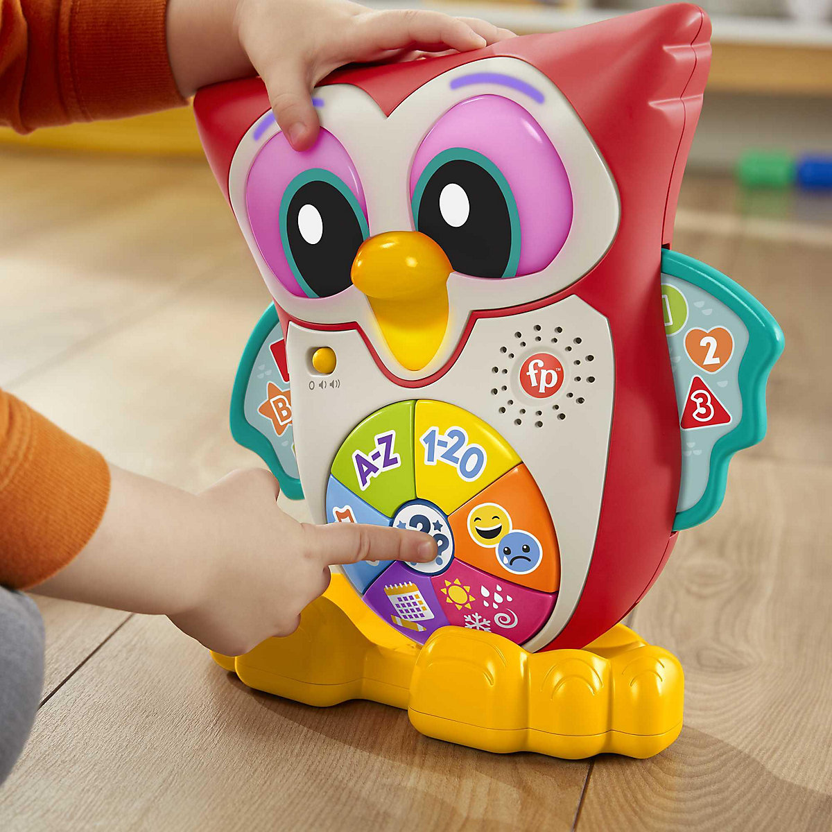 Fisher-Price BlinkiLinkis Schlaue Eule, Kleinkinderspielzeug, deutsche Ausgabe