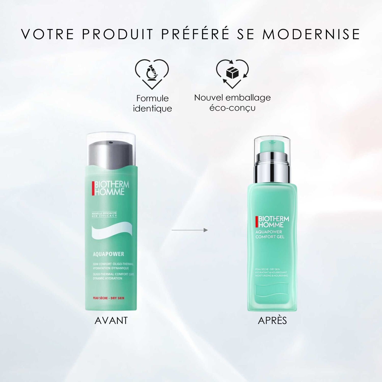 Biotherm Aquapower Gel Hydratant pour Homme - Peaux Sèches - 75 ml